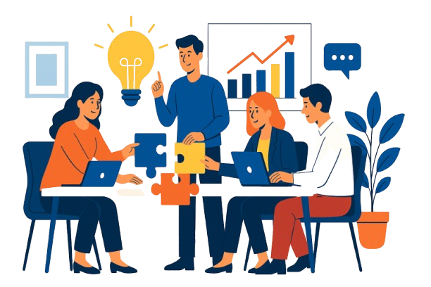 Dineohub team collaborating